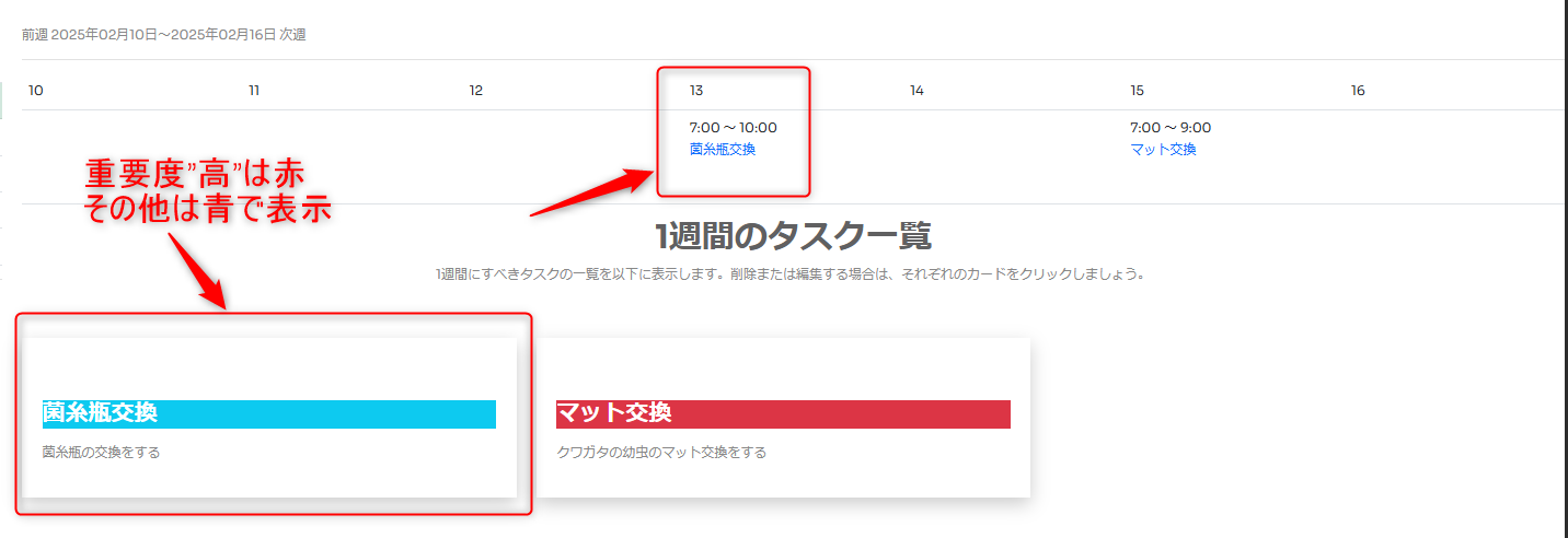 予定表示